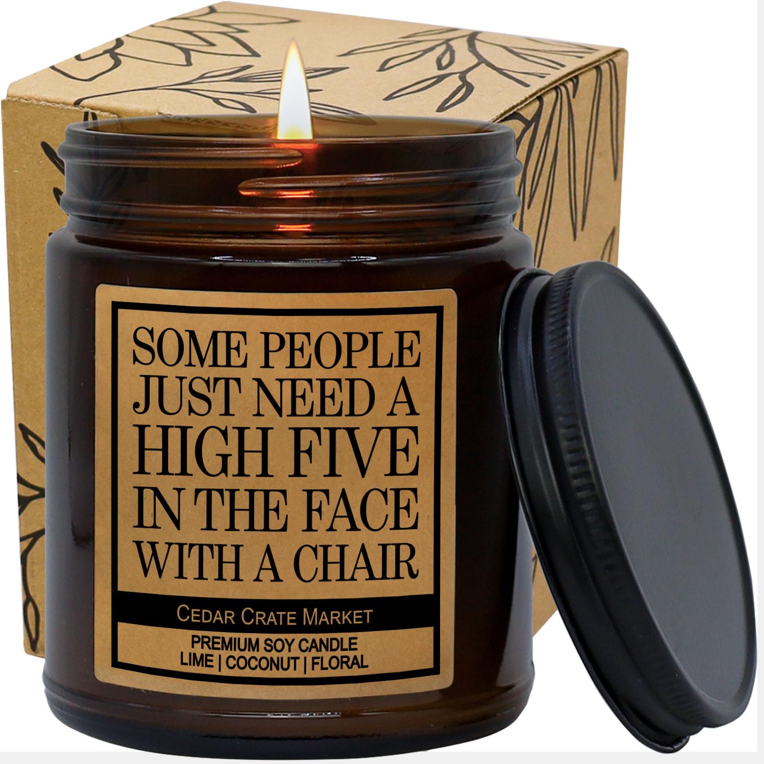 Some People Just Need A High Five In The Face With A Chair, Funny Candles For Women Or Men, Best Friend Candle, Best Friend, Friendship Gifts, Relaxing, Funny Gifts, Mother'S Day, Bestie