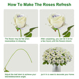 Artificial Flowers Roses Touch Fake Rose Bouquet Flower Stem For Wedding Centerpieces Diy Wreath Home Decorations Silk Roses Mothers Party Fake Outdoor Flowers Decor (Purple Heart 50Pcs)