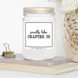 You Nique Designs Smells Like Chapter 55 Candle - Bookish Candles, Book Lovers, Themed Gifts For Reading Lovers Women, Book Club Present Ideas, Reading Themed Gifts (Lavender & Vanilla)