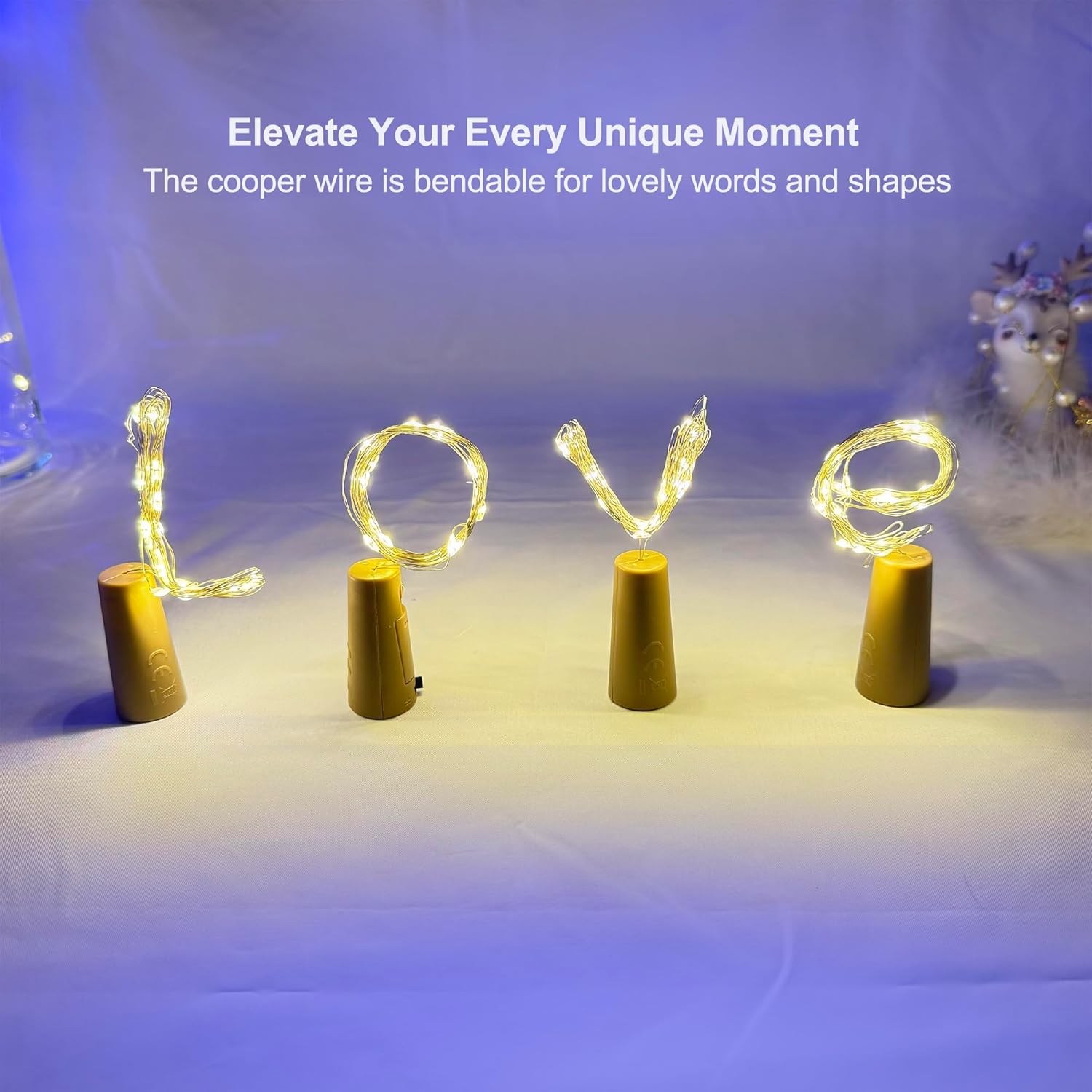 Wine Bottle Lights With Cork, 20-Led 6.56Ft 6-Pack Diy String Light With Battery Up To 120Hrs Work For Party Wedding Chr