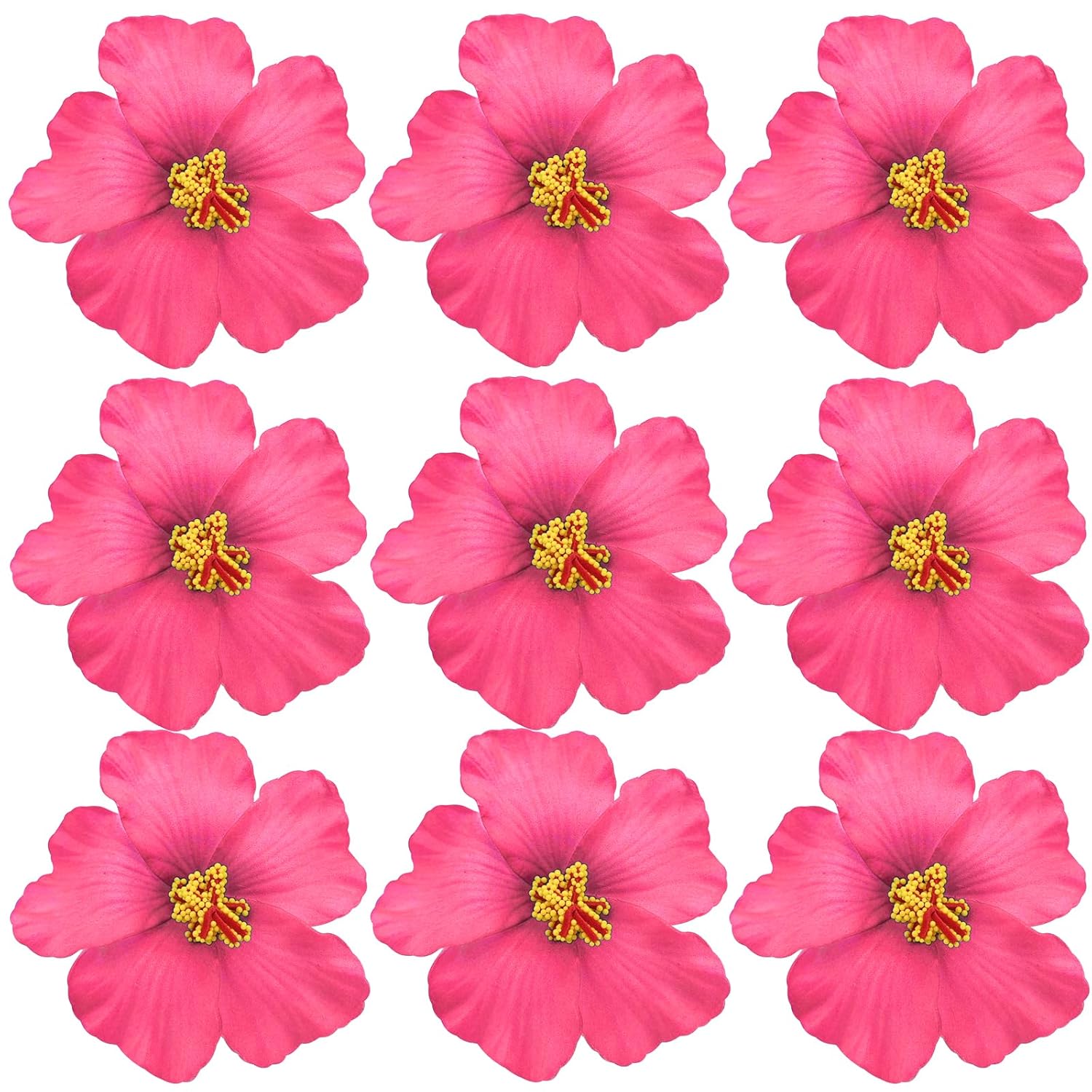 20 Pcs Light Pink Hawaiian Faux Flowers Hibiscus Flowers Hawaii Party Summer Party Diy Foam Hibiscus Flower For Tabletop Decoration Favors Supplies (No Clip)