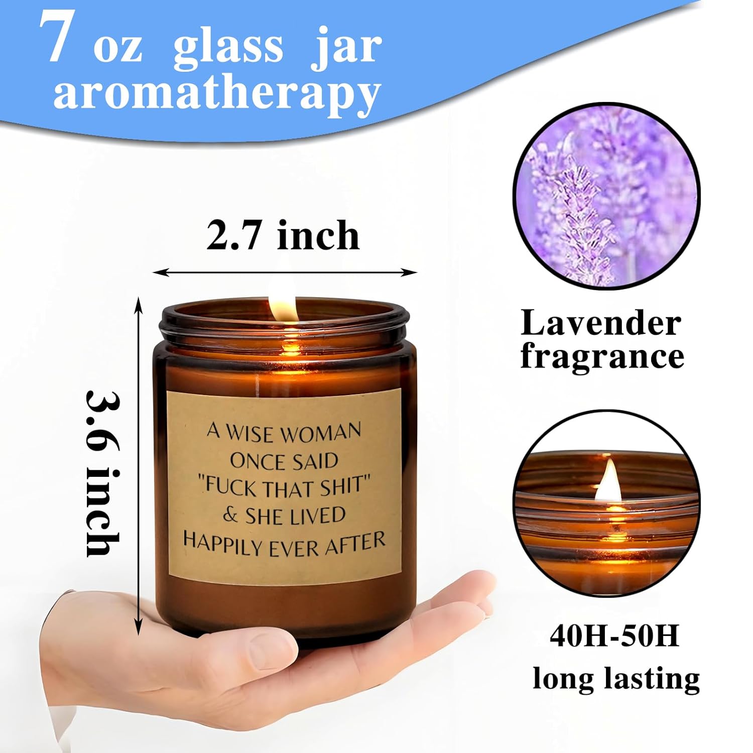 Retirement Gift A Wise Woman Once Said 7Oz Lavender Scented Candle Farewell Relaxation Funny Going Away Leaving New Job Gift (Candle-Wise Woman)