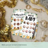 Baby Shower Games For Boy Or Girl - 2 Games Double Sided, 25 Boobs Or Butts For Baby Shower Ideas, 25 Beer Or Baby Game To Play, Baby Shower Party Supplies (Forest Animals)