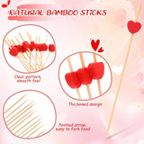 12 Pack Valentine'S Day Heart Shaped Bowls Bulk 8.3 Inch Red Plastic Bowls And 12 Cocktail Picks Heart Shaped Dessert Dishes Salad Plates For Dinner Valentine Party Supplies Table Decoration