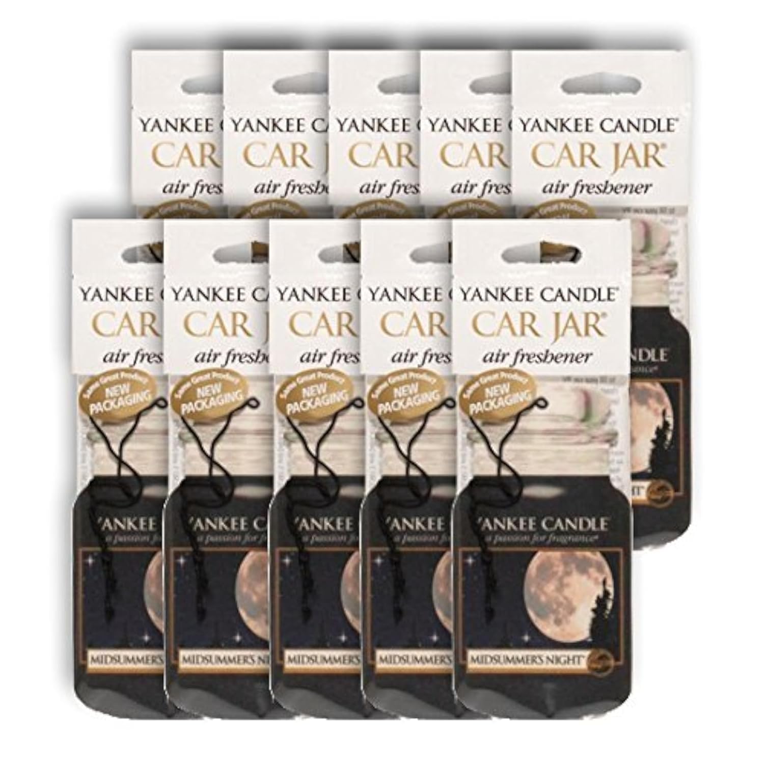 Yankee Candle Midsummer's Night Car Jar Air Freshener (10 Pack)