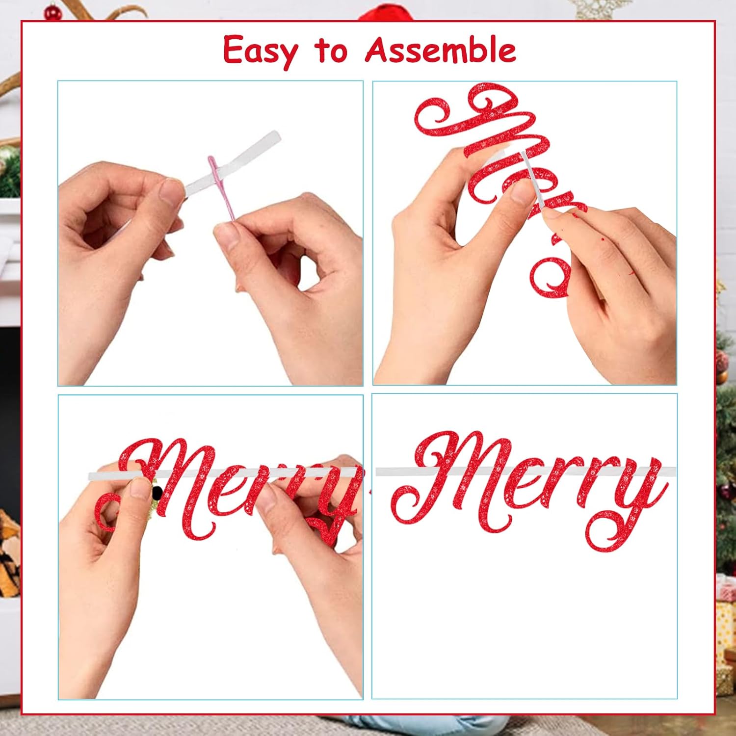 Eat Drink And Be Merry Decorations 15Pcs Eat Drink And Be Merry Banner Red Green Gold Christmas Glitter Paper Decor For Christmas Birthday Party New Year Party Baby Shower Bridal Shower