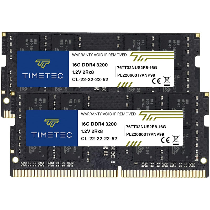 Timetec 32GB KIT(2x16GB) DDR4 3200MHz (DDR4-3200) PC4-25600 Non-ECC Unbuffered