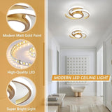 Modern LED Ceiling Light 33W 6000K Semi Flush Mount Ceiling Fixture for Living Room
