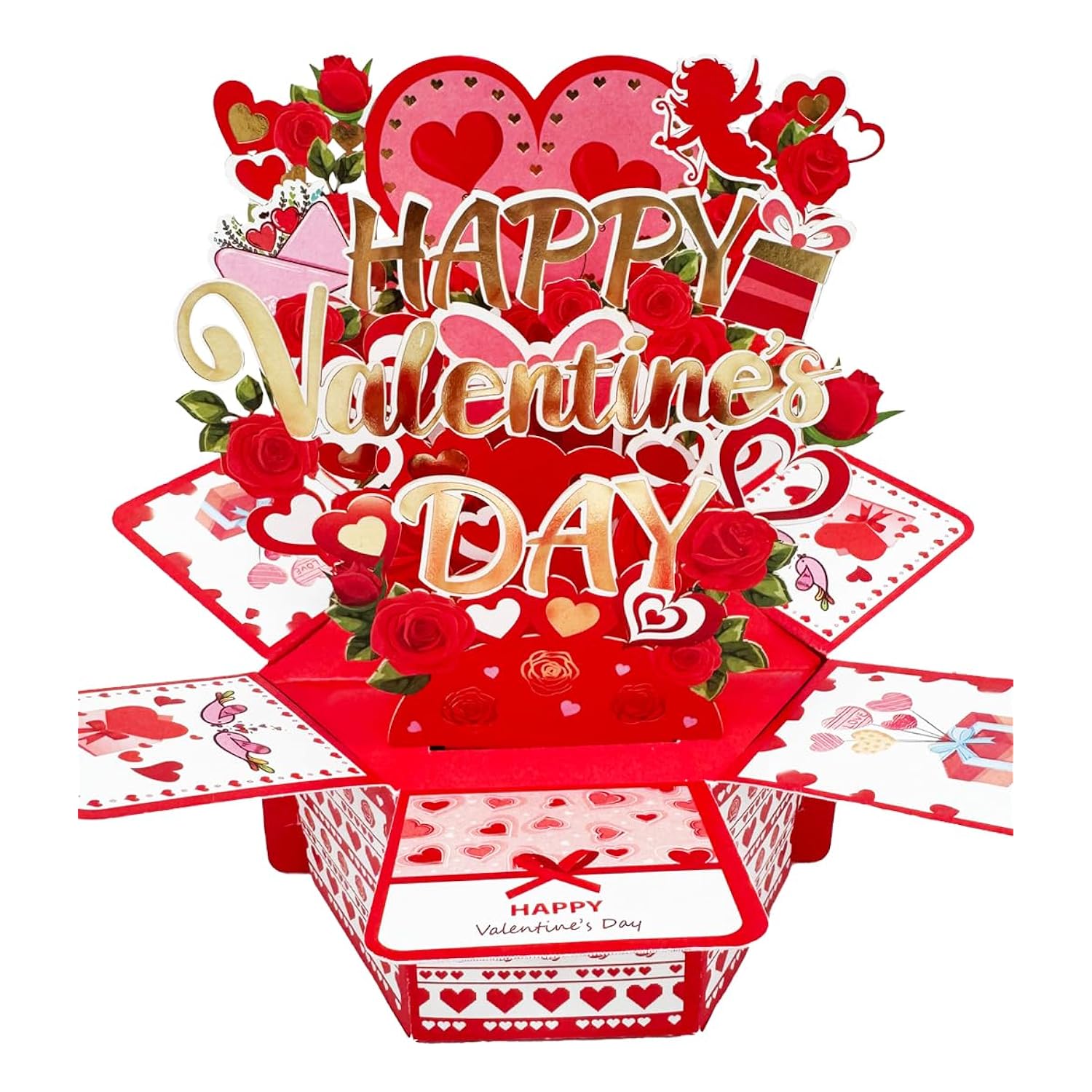 3D Pop-Up Valentine’S Day Card – Valentine’S Day Gift With Hexagon 3D Pop-Up Design, Luxury Cardstock & Quality Envelope