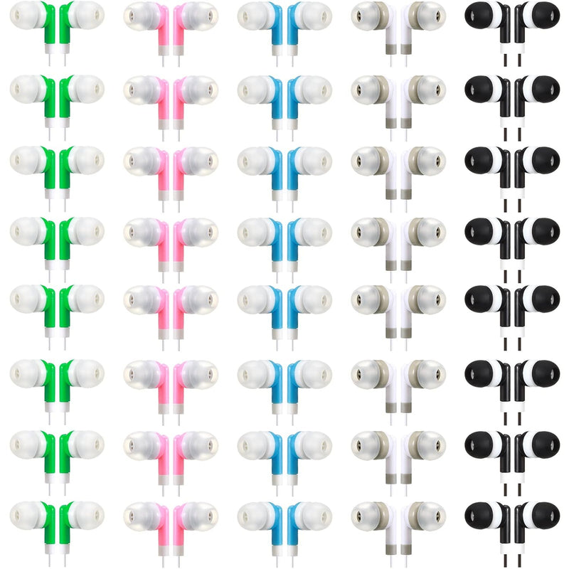 100 Pack Kids Earbuds Wired Earphones Wired Earbuds Multipack Earbuds Earphone