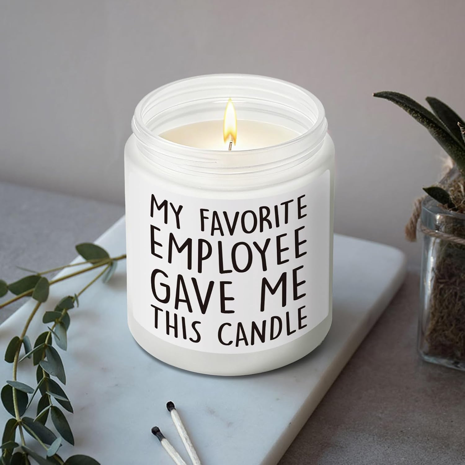 Funny Office Humor Scented Candle Gift For Boss Women Men, My Favorite Employee Gave Me This, Thanksgiving Christmas Boss Day Birthday Candles Gifts For Boss Leaders Employers Coworkers-51