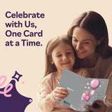 Silver Nanny Birthday Card - Silver And Pink Presents - Happy Birthday Card For Nanny From Grandson Granddaughter, A5 Bright And Joyful Bday Greeting Cards
