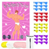Bridal Shower Games, Pin The Pants On The Hunk, Bachelorette Party, Wedding, Engagement 36 Stickers Includes Large Poster Single Girl Party Night