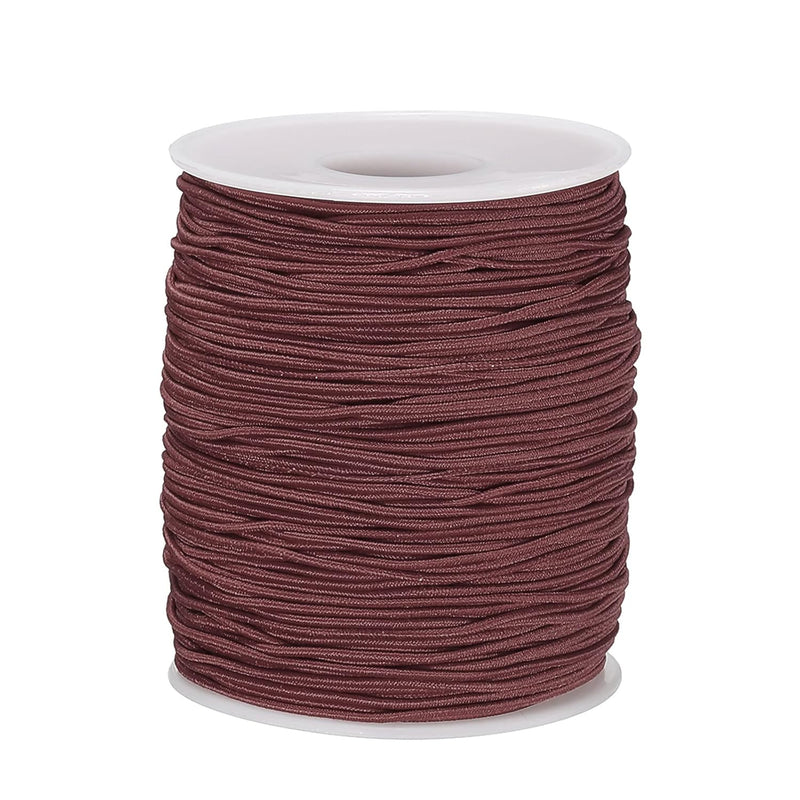 Elastic Cord Stretchy String 1.2Mm 109 Yards Dark Brown For Crafts, Jewelry Ma