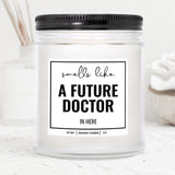 You Nique Designs Future Doctor Candle 9 Oz - Med Student Gift, Medical Student Gifts & Medical School Graduation Gifts - Future Doctor Candles For Med Students (Mahogany Teakwood)