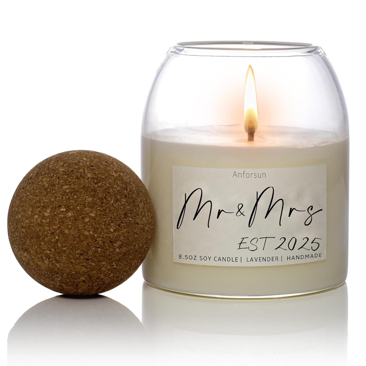 Wedding Gifts For Couples 2025, Bridal Shower Gifts For Couples Husband Wife, Newlywed Mr And Mrs - 8.50Oz Soy Wax, Long-Lasting 60-Hours?Lavender