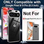 Pixel 9/9 Pro Case, Clear, Anti-Yellowing, Non-Slip, Shockproof, Slim, 6.3 inch