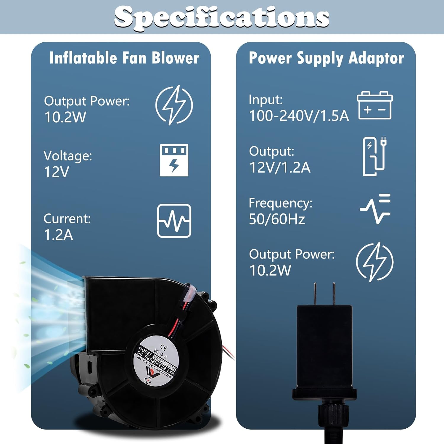 Inflatable Replacement Fan Blower 12V 1.2 A Mini Air Blower With 3 Leds For Christmas Inflatables Costume,Inflatable Fan