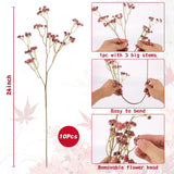 Baby Breath Flowers Artificial Bulk, 10Pcs Fake Gypsophila Plants Bouquets Flowers Real Touch Faux Babies Breath Arrangement For Home Wedding Party Vase Decoration Fall Pink
