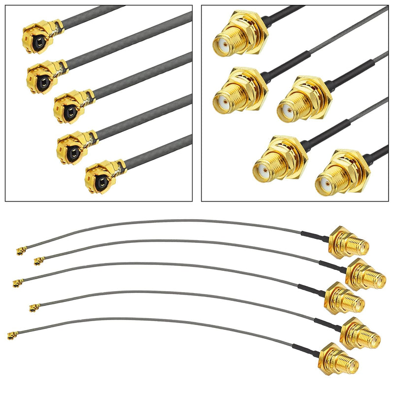 5Pcs U.Fl To Sma Pigtail Sma Female To Ufl/Ipex Cable Wi-Fi Coaxial Low Loss C