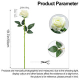 Artificial Roses Velvet Real Touch 15Pcs Single Stem Fake Roses Silk White Flowers For Home Office Garden Grave Party Wedding Decorations (Cream White)
