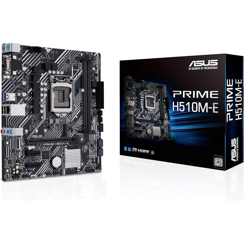 ASUS Prime H510M-E LGA1200 (Intel® 11th/10th Gen) Micro-ATX Motherboard (PCIe