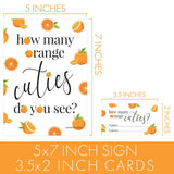 Orange Little Cutie Baby Shower Game, How Many Cuties In The Jar (1 Sign & 30 Guessing Cards)