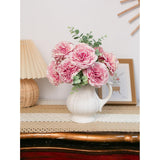 Pink Carnations Artificial Flowers 10Pcs Faux Carnations Flowers With Stems Fake Silk Carnations For Home Wedding Party Table Centerpieces Floral Arrangements Decor (Pink)