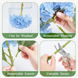 4 Pcs Blue Hydrangea Artificial Flowers, Latex Real Touch Hydrangea Flowers, 19.6'' Full Faux Hydrangea Flowers Fake Flowers For Home Decor Party Wedding Centerpiece Bouquet Floral Arrangements
