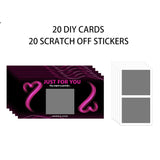 Scratch Valentines Day Card, Love Coupons, Love Note Scratch Off Cards, 20 Pieces Valentine'S Day Anniversary Greeting Card, Diy Valentines, Romantic Gifts For Husband, Wife, Lovers, Kids(A03)