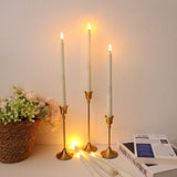 12 Pcs Flickering Flameless Led Taper Candles, 11" Long Fake Taper Candles Battery Operated With Remote Timer, Ivory Plastic Electric Candlesticks For Wedding Party Christmas Holiday