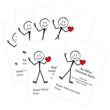 Pack Of 30 The Office Valentines Day Card, 6 Assorted Designs Of Stick Figure Humo Valentine Cards, Valentine'S Day Party Supplies, Office Valentines Day Gifts For Coworkers Employee Manager Boss,4