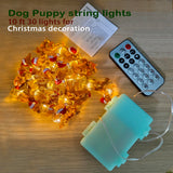 Dachshund Dog String Lights, 10Ft 30 Leds Wiener Dog Battery Operated Fairy Lights With Timer, Pets Theme Decoration For
