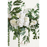 Backdrop Floral Garland 6.5Ft Artificial Wedding Arch Flowers Sage Green Decor, White Ceremony Reception Hanging Eucalyptus Rose Arbor Arrangement Outdoor Party Swag Home Decorations