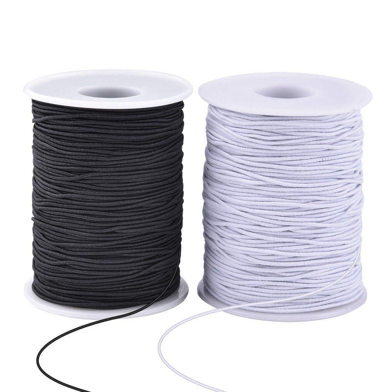 Elastic String Cord, 2 Roll 1 Mm Elastic Thread Beading String Cord For Jewelr