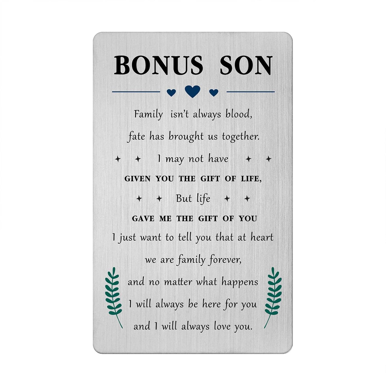 Valentines Day Card For Bonus Son Stepson Unbiological Adopted Step Son Birthday Graduation Easter Gifts