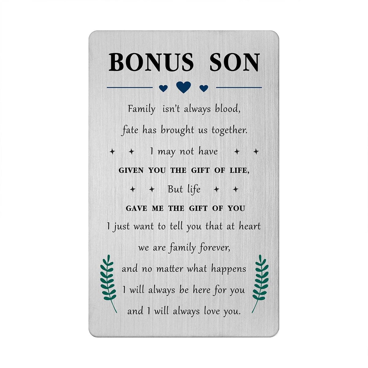 Valentines Day Card For Bonus Son Stepson Unbiological Adopted Step Son Birthday Graduation Easter Gifts