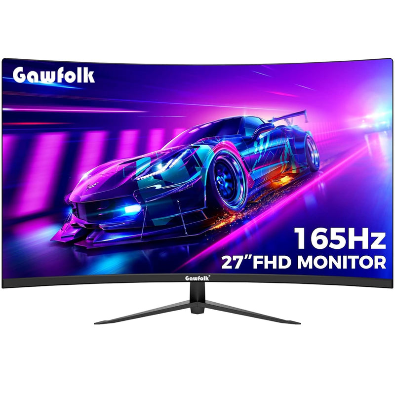 Curved 27 Inch Gaming Monitor 144Hz/180Hz Pc Monitor Full Hd 1080P, Frameless