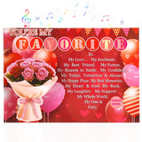 Valentines Day Card With Lights & Music, 3D Pop Up Rose Anniversary Cards For Couples, Romantic “You’Re My Favorite” Sweet Greeting Gift Cards For Wife Husband Girlfriend Boyfriend