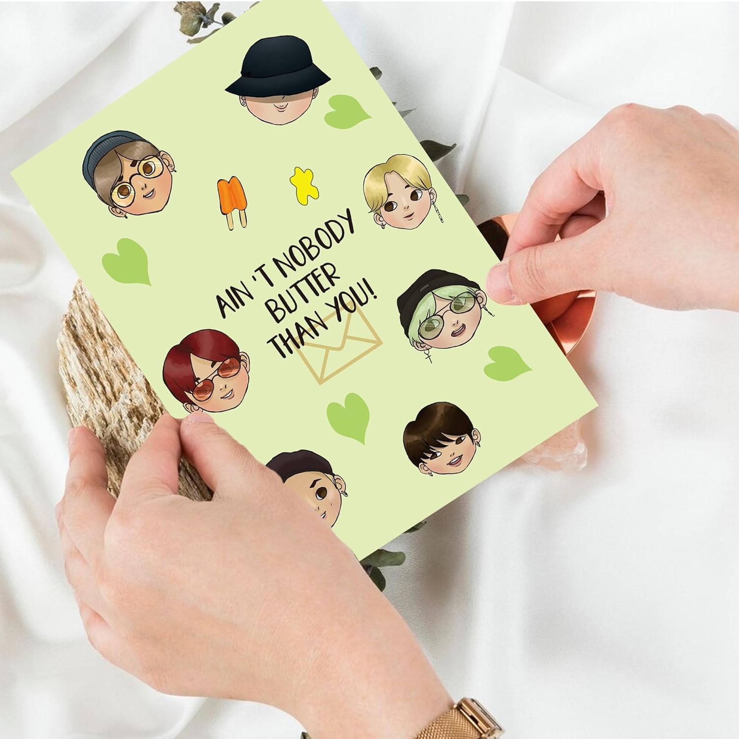 Funny Butter Birthday Card, Army Kpop Idol Card, Ain'T Nobody Butter Than You
