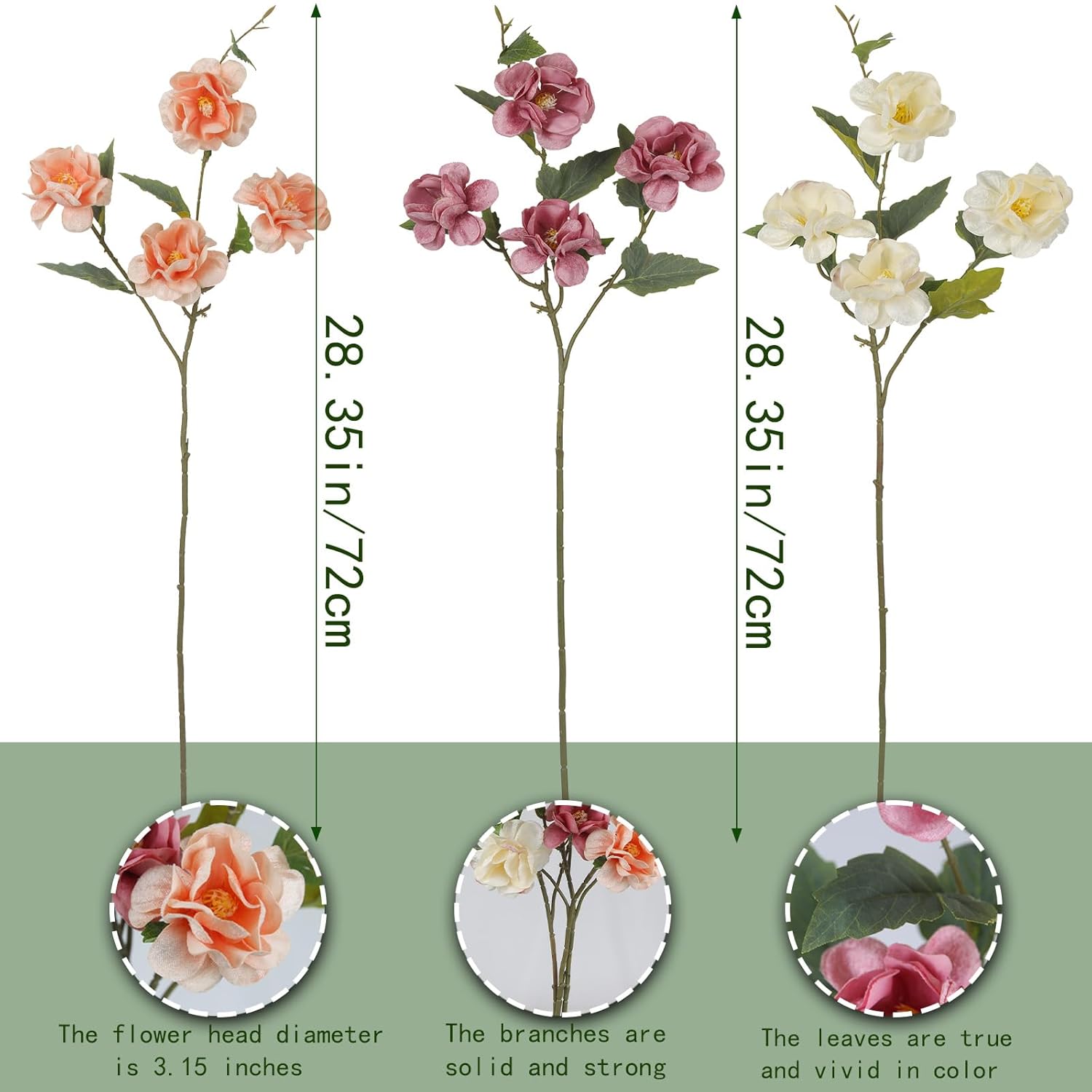 3 Pcs Silk Peonies Artificial Flowers Long Stem Artificial Peonies Bouquet Faux Flowers Bulk With Stems For Vase Floral Arrangements Table Centerpieces Wedding Party Farmhouse Decoration