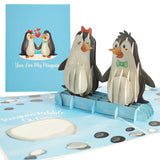 Penguin Pebble 3D Pop Up Card, You Are My Penguin Valentine Love Card For Couples, Anniversary, Birthday Card For Husband, Wife, Fiance, Boyfriend Or Girlfriend, Romantic Wedding Gift