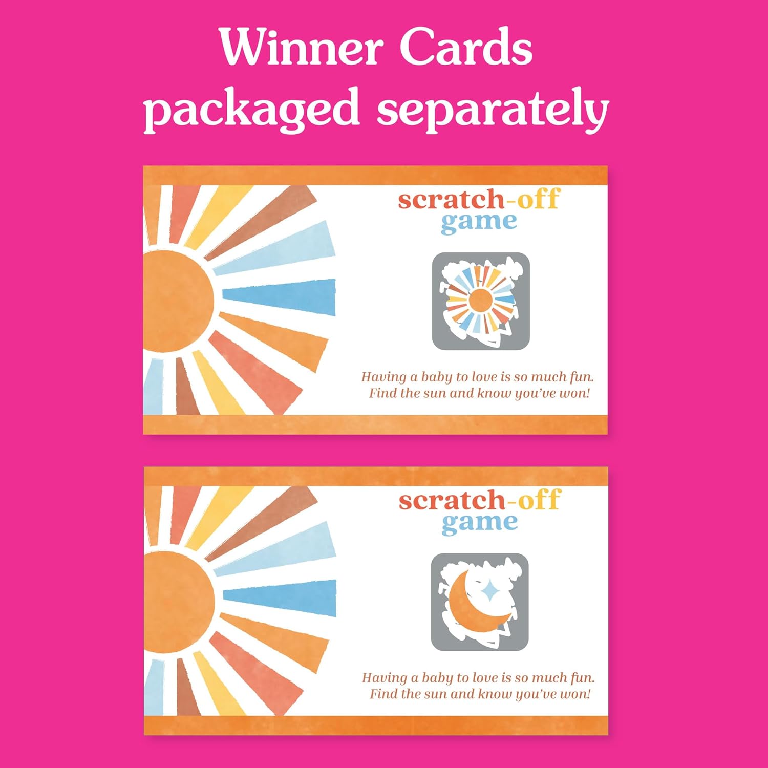 Big Dot of Happiness Retro Sunshine Baby Shower Scratchers, Here Comes The Son Boy Boho Party Game Scratch Off Cards - 22 Count