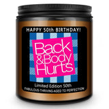 50Th Birthday Gifts For Her Him, Happy 50Th Birthday Candles Gift For Women Men, Funny 50 Years Old Decorations Ideas- Lavender Scented Candle