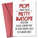 Mothers Day Cards For Mom From Daughter, Son, Kids - Sweet Mothers Day Card For Bonus Step Mom, Mother - Funny Cute 1St First Mother'S Days Cards - Single 5.3''X 8'' Folded Greeting Card