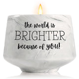 Candle Gifts For Women – The World Is Brighter Because Of You Lavender Scent 6 Oz Soy Inspirational Candles For Best Friend, Sister, Mom – Birthday, Galentine'S, Valentine'S Day, Christmas Gifts