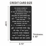 Long Distance Relationship Gifts, Romantic Love Plaque With Quote, Miss You Cards, I Will Love You For The Rest Of My Life Gifts For Him Her
