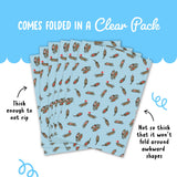 6X Wrapping Paper Sheets - Birthday Otter Gift Wrap For Men Women - Friends Wrapping Paper - Valentines Day Wrapping Paper For Him Her - Christmas Wrapping Paper Blue Comes With Stickers