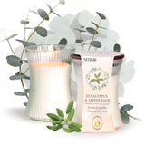 2Pcs Eucalyptus & Alpine Sage Scented Candles, 7.05Oz 50 Hours Burn, Candles For Home Scented, Natural Soy Candle Non Toxic, Eucalyptus Decorative Candle For Home Decor, Gifts