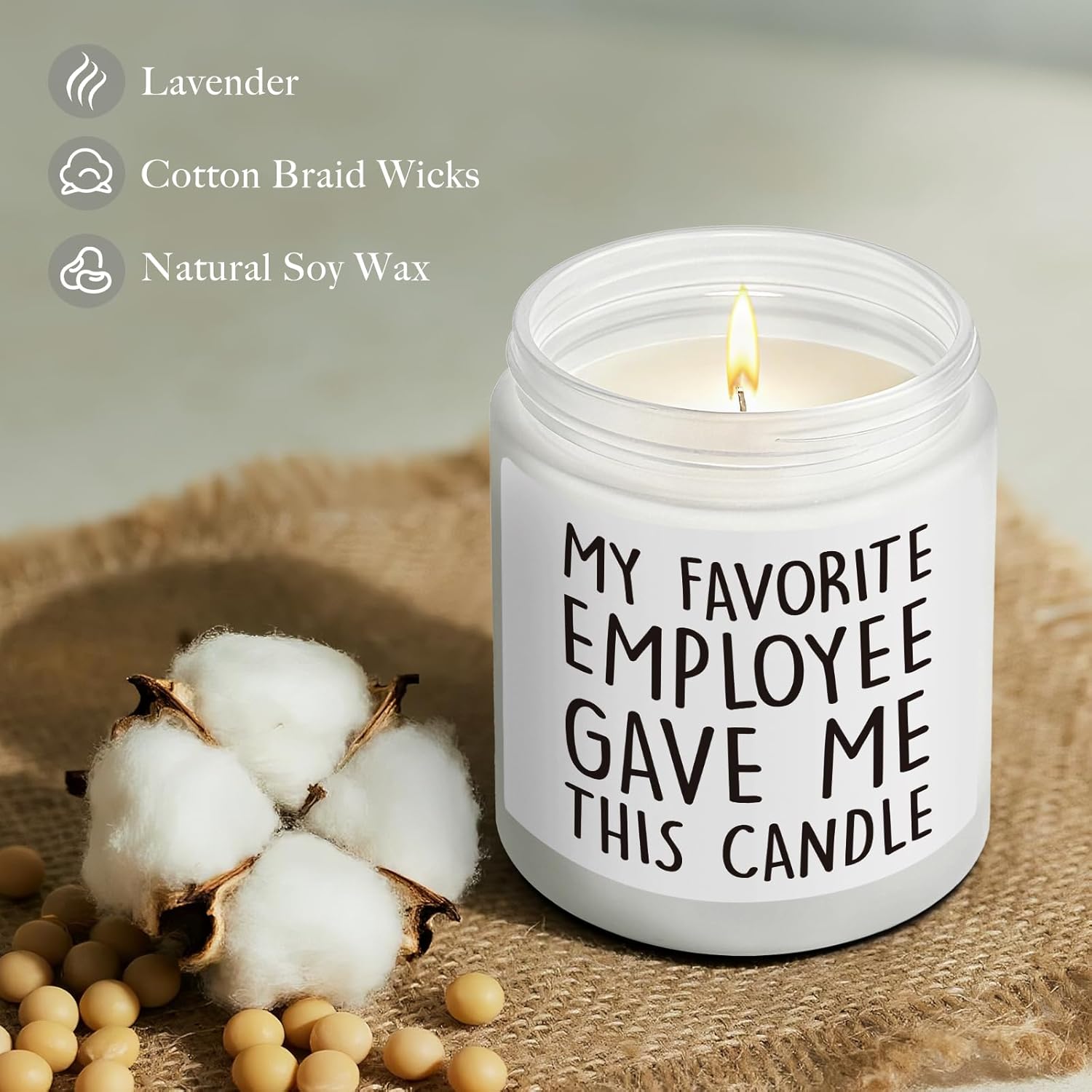 Funny Office Humor Scented Candle Gift For Boss Women Men, My Favorite Employee Gave Me This, Thanksgiving Christmas Boss Day Birthday Candles Gifts For Boss Leaders Employers Coworkers-51